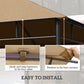 Outsunny Gazebo Canopy Replacement 9.84 x 9.84ft UV Protected Top Sun Shade Coffee.