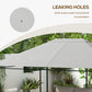 Outsunny 10x13ft Gazebo Roof Replacement Cover Top Cover Only for Outdoor Shelter Light Grey | The Comfy Couch Canada