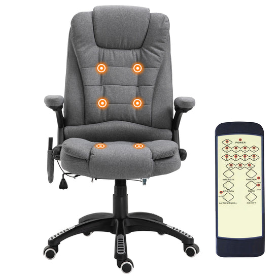 Vinsetto High Back Adjustable Massage Office Chair Ergonomic Reclining Executive Chair Home Office Furniture Gray | The Comfy Couch Canada