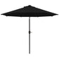Outsunny 9ft Solar LED Outdoor Patio Umbrella: Black Tilt Canopy Sunshade for Evening Gatherings | The Comfy Couch Canada