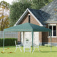 Outsunny 10x10ft Folding Pop Up Tent Outdoor Gazebo Canopy w/ Carrying Bag Blue.