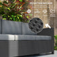 Outsunny Deluxe 3 Seat Rattan Wicker Sofa Garden Outdoor Patio Furniture with Cushion, Grey | The Comfy Couch Canada