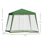 Outsunny 10x10ft Gazebo Tent with Netting Patio Canopy Outdoor Party Activity Sun Shade Garden Sun Shelter, Green | The Comfy Couch Canada