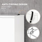 kleankin 72" Bathroom Linen Cabinet: Freestanding with Open Shelves & Cupboards in White | The Comfy Couch Canada