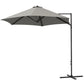 Outsunny 8.5FT Outdoor Cantilever Roma Parasol with 360å¡ Rotation and Cross Base, Offset Patio Umbrella for Garden, Light Grey | The Comfy Couch Canada