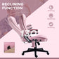 Vinsetto 6 Point Vibrating Massage Office Chair High Back Executive Chair with Reclining Back, Swivel Wheels, Pink | The Comfy Couch Canada