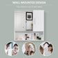 Kleankin White Wall Medicine Cabinet: Bathroom Mirror Storage with Double Doors & Adjustable Interior Shelf | The Comfy Couch Canada