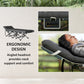 Outsunny 26.8" Wide Folding Bed, Camping Cot for Adults with Mattress, Carry Bag, Max Load 330 LBS, Dark Grey | The Comfy Couch Canada