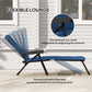 Outsunny Foldable Lounge Chair, Reclining Patio Sun Lounger with 6-Position Adjustable Back, Blue