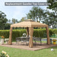 Outsunny Replacement Gazebo Top 9.8x9.8, Double Vented Roof Canopy Cover for Patio Garden, Khaki - Upgrade Your Outdoor Space | The Comfy Couch Canada