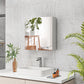 Kleankin Mirrored Bathroom Elegance: Wall-Mounted Medicine Cabinet with Mirror Doors, Adjustable Shelf, Soft Close Feature, White | The Comfy Couch Canada