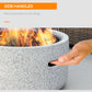 Outsunny 18" Round Outdoor Fire Pit Grey with Poker Spark Screen Wood-burning Bowl Handles Backyard Camping | The Comfy Couch Canada