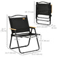 Outsunny Camping Chair, Lightweight Folding Chair, Portable Armchair, Excellent for Festivals, Fishing, Black | The Comfy Couch Canada