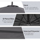 Outsunny Offset Patio Umbrella: 10ft Deluxe Banana Hanging Sunshade Crank Cross Base Grey | The Comfy Couch Canada