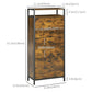 HOMCOM Industrial Style Shoe Storage with 3 Flip Drawers Open Shelf for 12 Pairs, Rustic Brown Finish | The Comfy Couch Canada