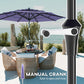 Outsunny 10.7FT Patio Umbrella with 8 Ribs, Crank, Push Button Tilt, Air Vents, for Backyard, Deck and Lawn, Purple | The Comfy Couch Canada