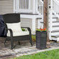 Outsunny Patio Wicker Adirondack Chair, Outdoor Rattan Muskoka Chair with Cushions for Patio, Garden, Backyard, Cream | The Comfy Couch Canada