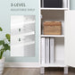 kleankin Tall Narrow Bathroom Cabinet: Freestanding Tower with Mirror, Adjustable Shelves & Space-Saving Design, White Elegant Unit | The Comfy Couch Canada