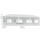 Outsunny 10 x 28ft Portable Party Tent, Gazebo Wedding Party Tent for Garden Dining and Outdoor with 5 Removable Sidewalls, White | The Comfy Couch Canada