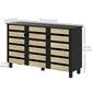 HOMCOM Rustic Shoe Storage Cabinet: 3 Slatted Doors, Adjustable Shelves for 15 Pairs, Entryway Organizer | The Comfy Couch Canada