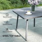 Outsunny 3 Pieces Outdoor Furniture Set, L Shaped Wicker Patio Furniture Conversation Set with Cushions, Steel Table, Grey | The Comfy Couch Canada