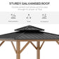 Outsunny 11 x 11ft Outdoor Canopy ,Hard Top Gazebo with Galvanized Frame & Double Vented Roof for Garden & Patio | The Comfy Couch Canada