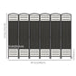 HOMCOM Stylish Wave Room Divider Screen: 6-Panel Folding Fiber Privacy Partition for Home & Office, Black | The Comfy Couch Canada