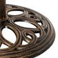 Outsunny Round Cast Iron Patio Umbrella Base: Outdoor Stand Holder for Φ38/48mm Poles, Bronze | The Comfy Couch Canada