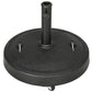 Outsunny Patio Umbrella Stand 20.9" Round with Lockable Wheels 51lb Heavy Duty Base Black | The Comfy Couch Canada