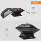 Outsunny Campfire Companion: 17.7"x17.7"x13.4" Portable Wood Burning BBQ Grill Fire Pit with Spark Screen, Poker, Camping, Black | The Comfy Couch Canada