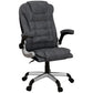 Vinsetto Heavy Duty Microfibre Big Tall Office Chair 400lbs Flip-up Arm Charcoal Grey | The Comfy Couch Canada