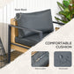 Outsunny 6-Piece Outdoor Wicker Patio Furniture Set, Sofa, Armchair, Stool, Table, Cushions, Conversation Sofa Set | The Comfy Couch Canada