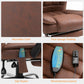 Vinsetto Vibration Massage Office Chair: 6-point Micro Fiber Recliner, Retractable Footrest, Brown.