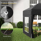 Outsunny 6.6x6.6ft Easy Pop Up Party Tent with Side Walls - Outdoor Folding Gazebo, Black | The Comfy Couch Canada