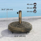 Outsunny Round Patio Umbrella Base, 46 lbs Resin Umbrella Stand with Wheels, Outdoor Umbrella Stand for 1.3"/1.5"/1.9" Umbrella Poles for Outdoor, Lawn, Poolside, Bronze | The Comfy Couch Canada