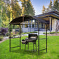 Outsunny 8x4ft BBQ Gazebo Tent Metal Frame Grill Canopy Garden Sunshade Portable Shelter Backyard w/ Side Shelf Coffee | The Comfy Couch Canada