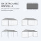 Outsunny Shaded Sanctuary: 19x9ft Party Tent Gazebo Canopy, Outdoor Sun Shade with Mosquito Netting, White Elegance | The Comfy Couch Canada