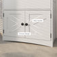 Kleankin Farmhouse Linen Cabinet: White Bathroom Storage with Drawer, Shelves & Rustic Charm | The Comfy Couch Canada