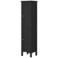 kleankin Freestanding Tall Bathroom Cabinet Organizer Adjustable Shelves Cupboards 15" x 13" x 63" Black | The Comfy Couch Canada