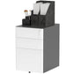 Vinsetto 3 Drawer Filing Cabinet, Home Office Storage Cabinet with Wheels, Lock for A4, Letters, Legal-sized Files, Grey and White | The Comfy Couch Canada