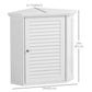 kleankin White Corner Wall Cabinet: Over Toilet Bathroom Storage with Shelf for Living Rooms & Entryway Organization | The Comfy Couch Canada