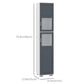 kleankin 75" Tall Bathroom Storage Cabinet: Matte Glass Doors, 5-Tier Shelving & Narrow Space-Saving Design in White Elegant Finish | The Comfy Couch Canada