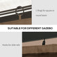 Outsunny Gazebo Curtain 10&