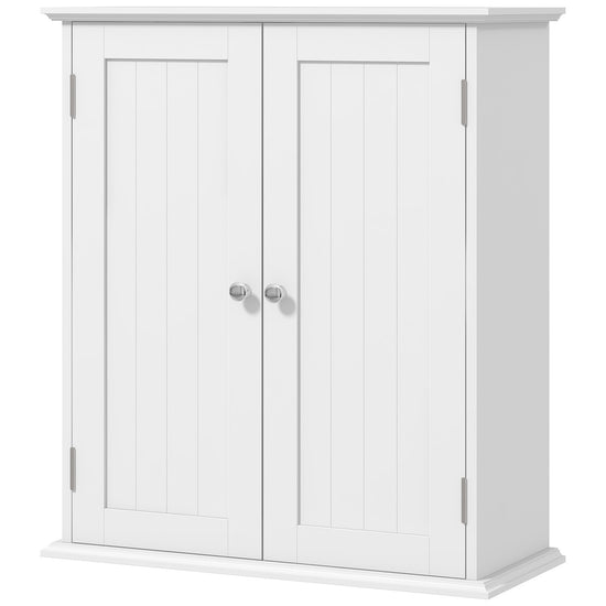 HOMCOM Bathroom Medicine Cabinet, Wall Cabinet with 2 Doors and Adjustable Shelf, Space Saver Over Toilet Cabinet | The Comfy Couch Canada