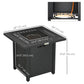 Outsunny Propane Fire Pit Table Smokeless Gas Firepit with 40,000 BTU Burner Thermocouple, Lava Rocks, Cover, Spark Guard | The Comfy Couch Canada