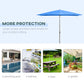 Outsunny 6.5x10ft Rectangle Aluminum Tilt Patio Umbrella Garden Market Parasol Outdoor Sunshade Canopy with Crank(Blue) | The Comfy Couch Canada