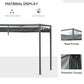 Outsunny Metal Frame Pergola Gazebo 10x7ft with Retractable Canopy Outdoor Patio Sun Shelter Water-Proof Yard Shade Grape Tent | The Comfy Couch Canada