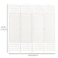 HOMCOM 4-Panel Folding Room Separator: Portable Privacy Screen Indoor Office Divider, White | The Comfy Couch Canada