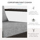 Outsunny Patio Wicker Adirondack Chair, Outdoor Rattan Muskoka Chair with Cushions for Patio, Garden, Backyard, Grey | The Comfy Couch Canada