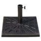 Outsunny Patio Umbrella Base: 18.5" Square Outdoor Resin Parasol Stand, Market Umbrella Holder for Deck, Bronze | The Comfy Couch Canada